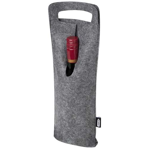 Sac à bouteille personnalisable feutrine recyclée Felta Gris moyen
